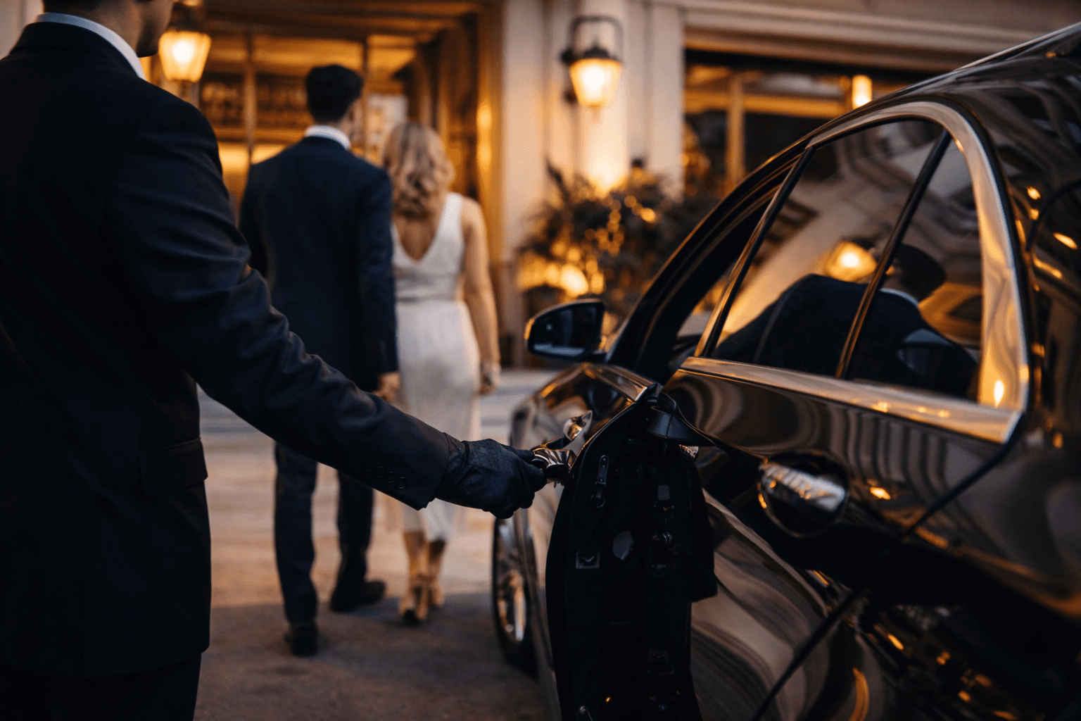 Chauffeur privé pour transfert vers hôtel de luxe et résidence privée
